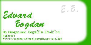 edvard bogdan business card